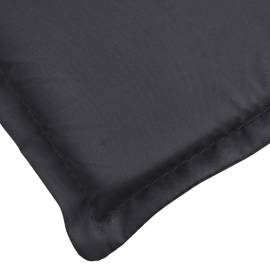 Pernă de șezlong, negru, 200x50x3 cm, textil oxford, 6 image