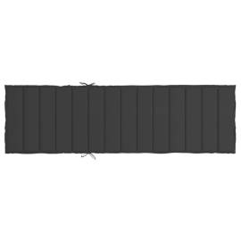 Pernă de șezlong, negru, 200x50x3 cm, textil oxford, 5 image