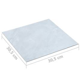Plăci de pardoseală autoadezive 20 buc. alb marmură pvc 1,86 m², 7 image