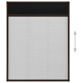 Plasă insecte plisse pentru ferestre, maro, 80x100 cm, aluminiu, 5 image