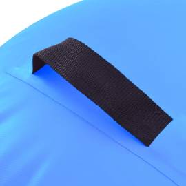 Rulou de gimnastică gonflabil cu pompă, albastru, 100x60 cm pvc, 5 image