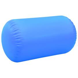Rulou de gimnastică gonflabil cu pompă, albastru, 100x60 cm pvc, 4 image