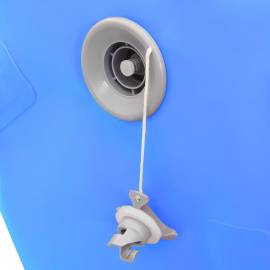 Rulou de gimnastică gonflabil cu pompă, albastru, 100x60 cm pvc, 7 image