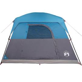 Cabină cort de camping, 4 persoane, albastru, impermeabil, 6 image