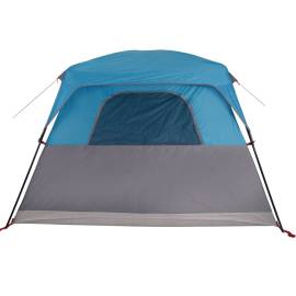 Cabină cort de camping, 4 persoane, albastru, impermeabil, 8 image