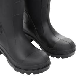 Cizme de ploaie cu șosete detașabile, negru, mărime 40, pvc, 7 image