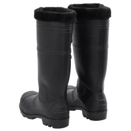 Cizme de ploaie cu șosete detașabile, negru, mărime 43, pvc, 5 image