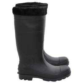Cizme de ploaie cu șosete detașabile, negru, mărime 43, pvc, 4 image