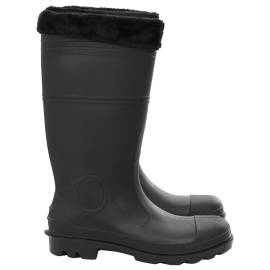 Cizme de ploaie cu șosete detașabile, negru, mărime 45, pvc, 4 image