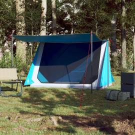 Cort camping pentru 2 persoane, albastru, impermeabil, 3 image