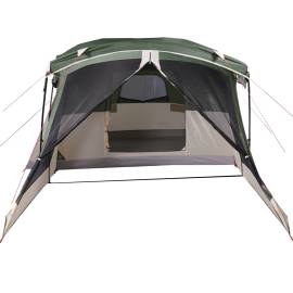 Cort de camping cu verandă 4 persoane, verde, impermeabil, 7 image