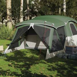 Cort de camping cu verandă 4 persoane, verde, impermeabil, 3 image