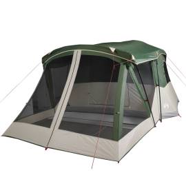 Cort de camping cu verandă 4 persoane, verde, impermeabil, 5 image