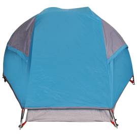 Cort de camping cupolă pentru 1 persoană, albastru, impermeabil, 8 image