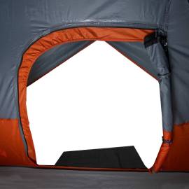 Cort de camping pentru 2 persoane, gri/portocaliu, impermeabil, 10 image
