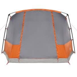 Cort de camping tunel 4 persoane, gri/portocaliu, impermeabil, 8 image