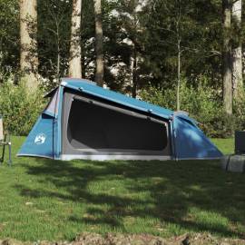 Cort de camping tunel pentru 2 persoane, albastru, impermeabil, 3 image