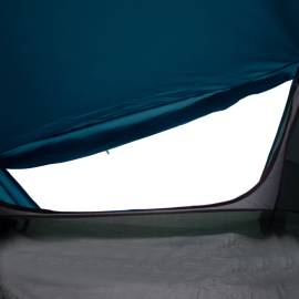 Cort de camping tunel pentru 2 persoane, albastru, impermeabil, 9 image