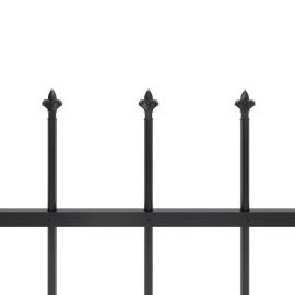 Gard de grădină cu vârf ascuțit, negru, 1,7 m, oțel, 4 image