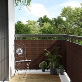 Paravan pentru balcon, maro și negru, 400x80 cm, poliratan
