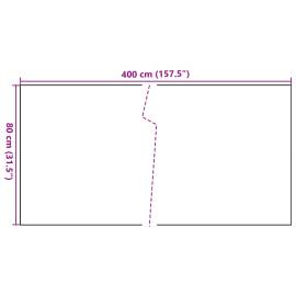 Paravan pentru balcon, maro și negru, 400x80 cm, poliratan, 7 image