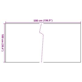 Paravan pentru balcon, maro și negru, 500x100 cm, poliratan, 7 image