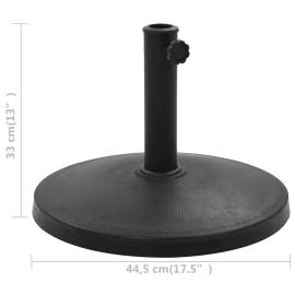 Suport umbrelă de soare rotund, negru, 10 kg, polirășină, 6 image