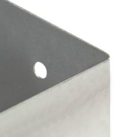 Suporturi stâlp, 4 buc., 101 mm, metal galvanizat, 7 image