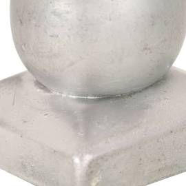 Capace stâlpi tip glob, 6 buc., 91 x 91 mm, metal galvanizat, 5 image