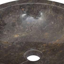 Chiuvetă, gri, Ø40x12 cm, marmură, 5 image
