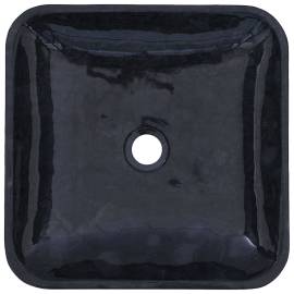Chiuvetă, neagră, 40x40x10 cm, marmură, 11 image