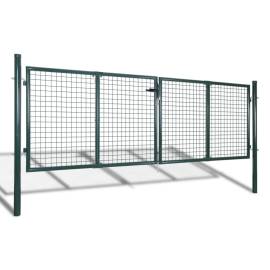 Gard de grădină tip plasă, poartă gard grilaj, 289x75 cm/306x125 cm, 2 image