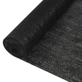 Plasă protecție intimitate, negru, 1,2x10 m, hdpe, 195 g/m²