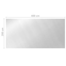 Prelată piscină, argintiu, 400x200 cm, pe, 5 image