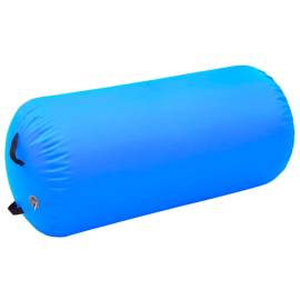 Rulou de gimnastică gonflabil cu pompă, albastru, 120x75 cm pvc, 2 image