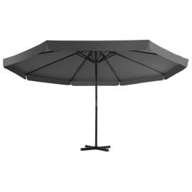 Umbrelă de soare cu stâlp aluminiu, antracit, 500 cm, 2 image