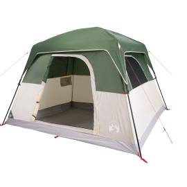 Cabină cort de camping, 4 persoane, verde, impermeabil, 5 image