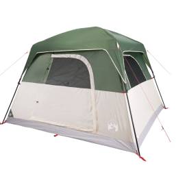 Cabină cort de camping, 4 persoane, verde, impermeabil, 4 image