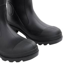 Cizme de ploaie cu șosete detașabile, negru, mărime 41, pvc, 7 image
