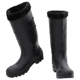 Cizme de ploaie cu șosete detașabile, negru, mărime 42, pvc, 2 image