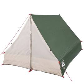 Cort de camping cu cadru a, 2 persoane, verde, impermeabil, 6 image