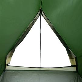 Cort de camping cu cadru a, 2 persoane, verde, impermeabil, 10 image