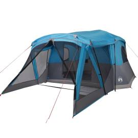 Cort de camping cu verandă 4 persoane, albastru, impermeabil, 4 image