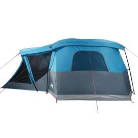 Cort de camping cu verandă 4 persoane, albastru, impermeabil, 8 image