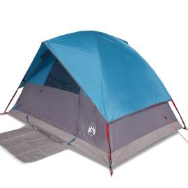 Cort de camping cupolă pentru 2 persoane, albastru, impermeabil, 2 image