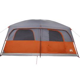 Cort de camping pentru 10 persoane, gri/portocaliu, impermeabil, 6 image