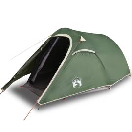 Cort de camping pentru 2 persoane, verde, impermeabil, 4 image