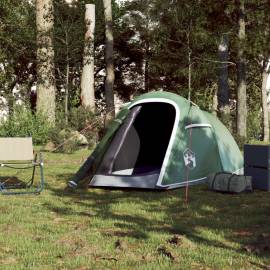 Cort de camping pentru 2 persoane, verde, impermeabil, 3 image