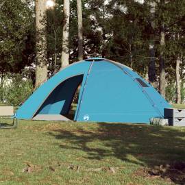 Cort de camping pentru 8 persoane, albastru, impermeabil, 3 image