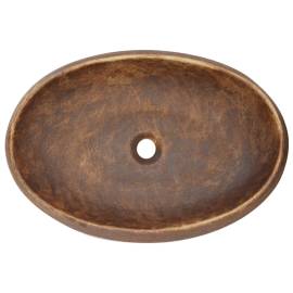 Lavoar de blat, maro, 59x40x15 cm, ceramică, oval, 6 image